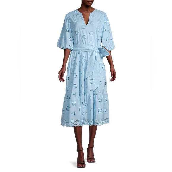 Roller Rabbit Dresses & Skirts - Roller Rabbit Valonia Blue Embroidered Dress Size Large